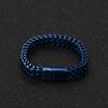 Newest Handmade Jewelry Braided Double-row Flat Buckle Stainless Steel Men's Bracelet, Fashionable and Simple