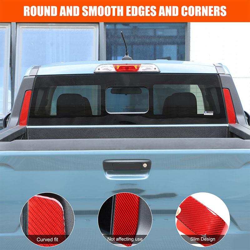 For Ford Maverick -2025 Soft Carbon Fiber Rear Trunk Window Spoiler Pillar Side Anti-Scratch Cover Trim Stickers Accessories