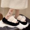 Модные женские пушистые шлепанцы с открытым носком Весна&Осень - Плюшевые домашние тапочки для помещений, Уютная нескользящая обувь для спальни для дам& пар