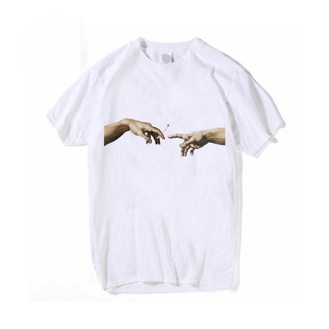 2023 Новые женские футболки с принтом Микеланджело, короткий рукав, Харадзюку, круглый вырез, повседневные, мягкие, с аниме-графикой, женская одежда оверсайз