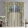 Mucha Home Interior Шторы для камеры Оконные шторы для комнаты 2 Панельные перегородки Украшения на Хэллоуин Оттенки Гостиная Кухня
