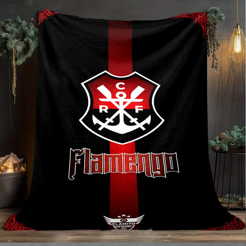 1PC CR Flamengo Printed Soft Flannel Blanket Throw for Adult Bedroom Living Room Sofa Camping Travel Fan gifts Christmas Gifts
