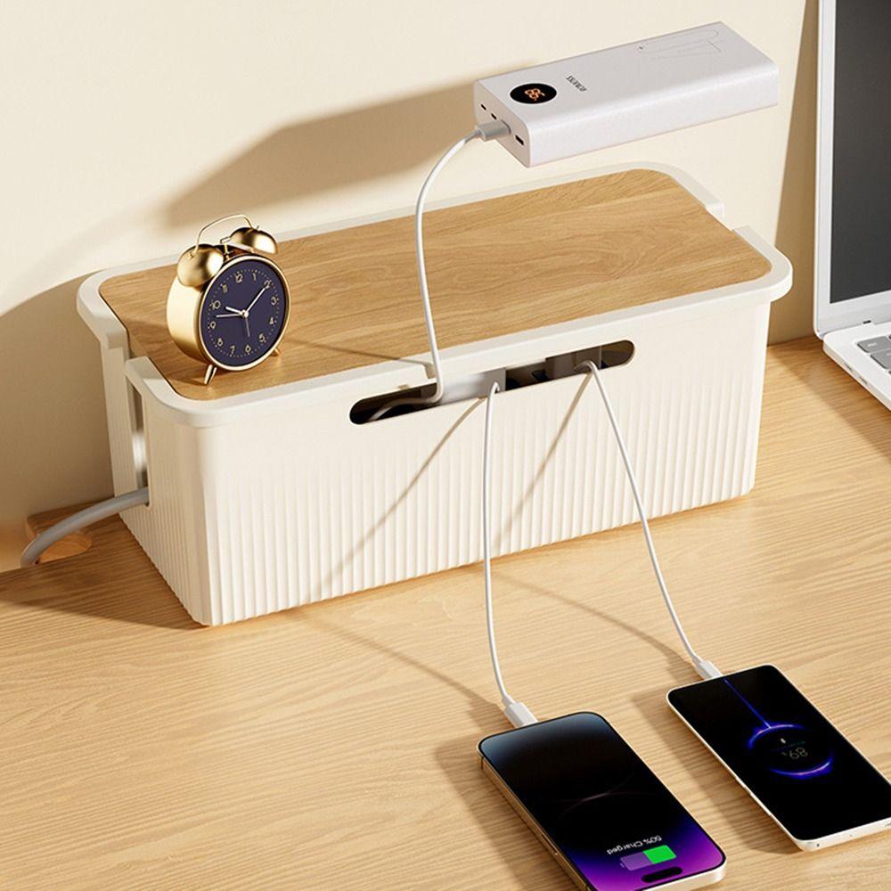 Dustproof Cable Storage Box With Lid Wire Management Case Socket Storage Box Home