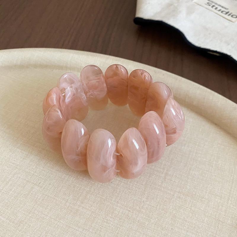 Винтажный переливающийся акриловый овальный эластичный браслет: Высококлассная, универсальная бижутерия для женщин