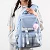 Korean Style Printed Nylon Backpack for Students Large Capacity School Bag Fashionable Commute Shoulder Bag with 15 Inch Laptop Compartment KTB