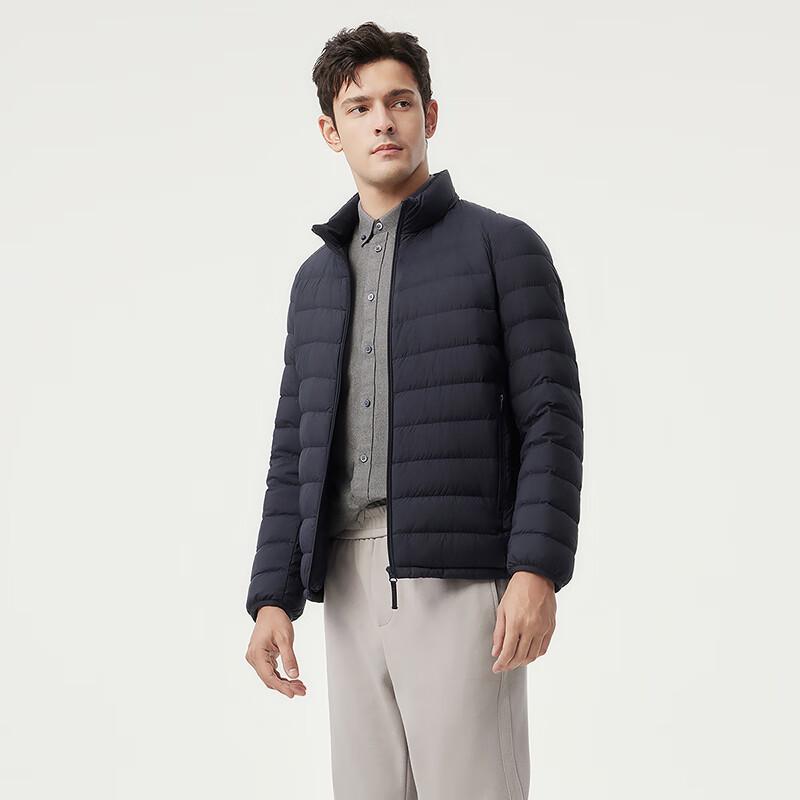Tanboer Men's Lightweight Stand-Collar Down Jacket