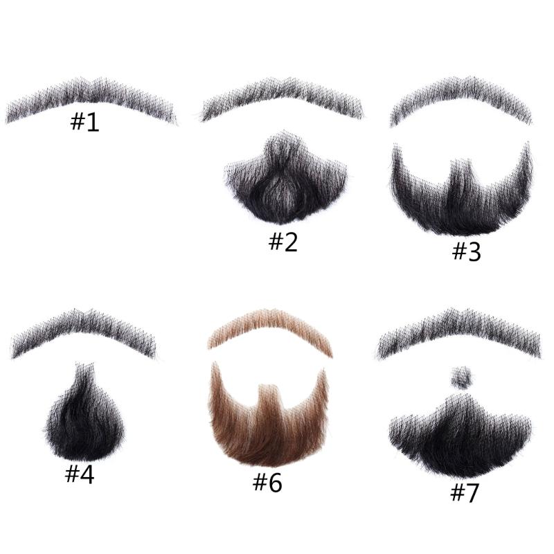 Накладные бороды Реалистичная костюмная борода Искусственная борода Накладные усы Борода для Хэллоуина Косплей