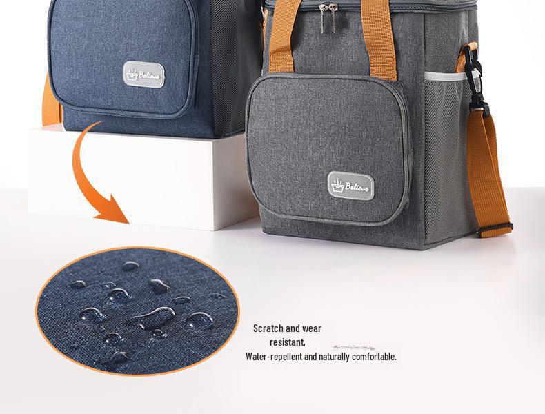 Dual-Layer Insulated Lunch Bag: Thickened Design for Office or Student Use