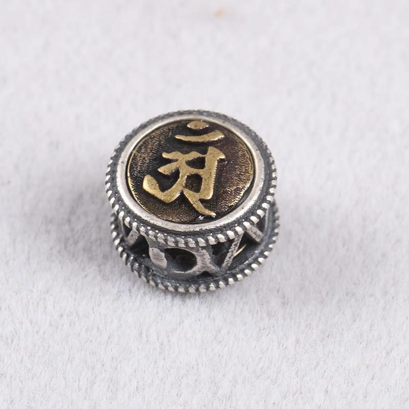 Браслет из стерлингового серебра 925 пробы с божествами-хранителями, бусинами с мантрами и подвесками со знаками зодиака