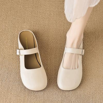 Тапочки Женские летние винтажные полутапочки на плоской подошве