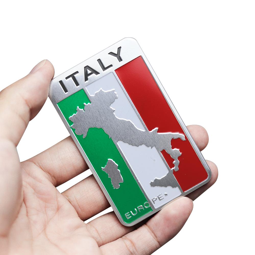 AAACP1 Car Aluminum Badge Body Decor Sticker For Alfa Romeo Italy Giulietta GT 159 147 156 Mito Brera Giulia F1 Stelvio Volante Clover