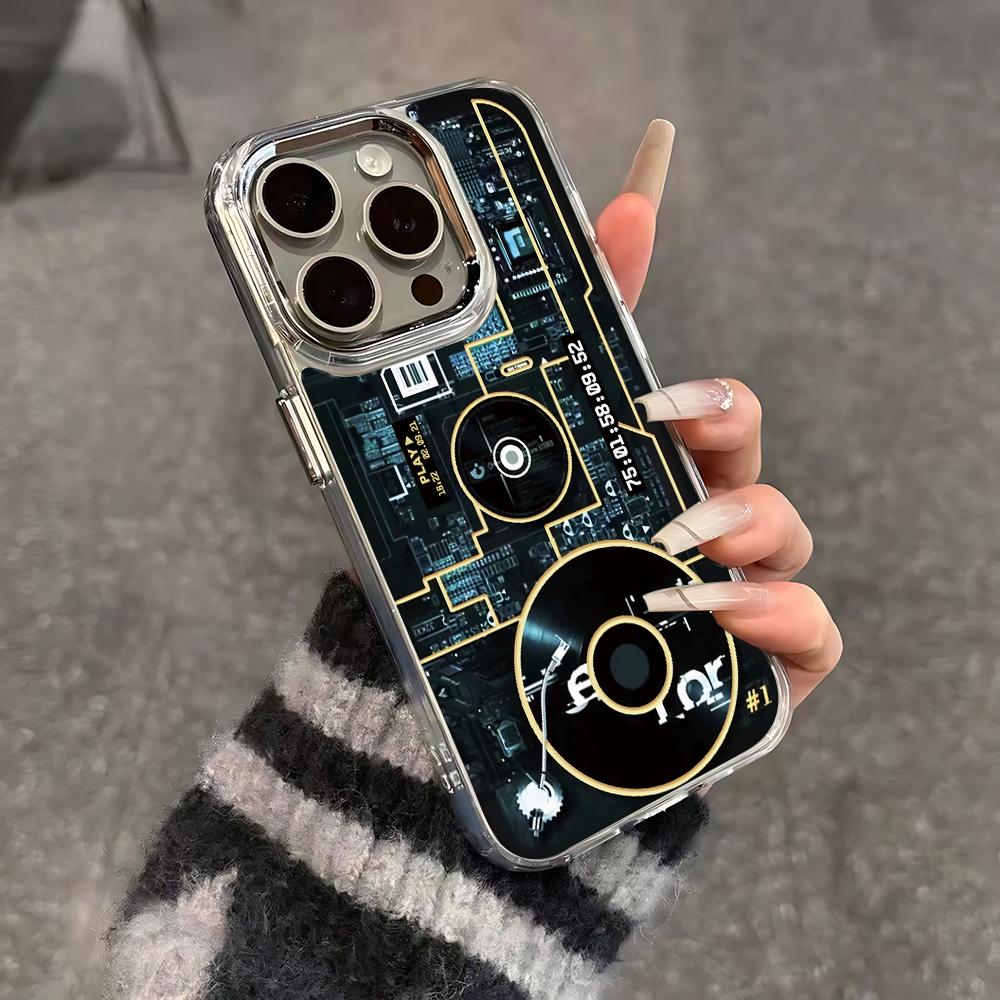 Киберпанк Circuit Чехол для телефона Для iPhone 17 14 Plus 12 11 Pro Max 15 13 16 17E 16E Прозрачный Высококачественный Гибкий Чехол