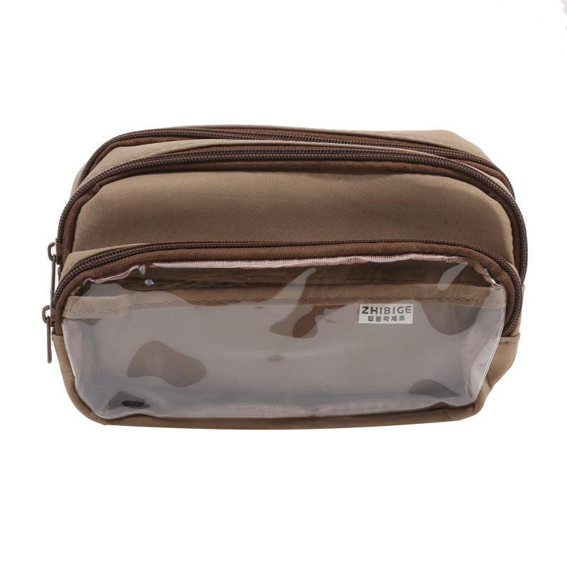 Шикарный однотонный пенал Simplecity прозрачный чехол для ручек большой емкости канцелярский органайзер сумка школьные принадлежности