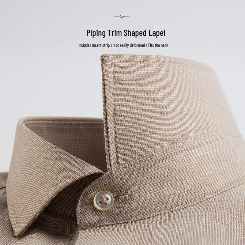 Мужская клетчатая рубашка с длинным рукавом в стиле business casual, устойчивая к сминанию