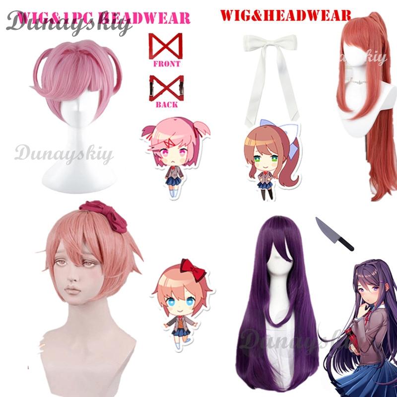 Игра Doki Doki Literature Club Нацуки Косплей Сайори Юри Моника Косплей Костюм Парик Набор Школьная Форма Девушка Женские Костюмы