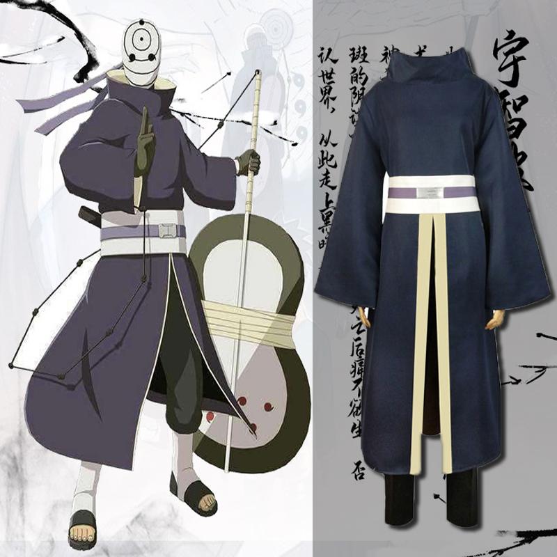 Uchiha Obito Anime Cosplay Costumes Halloween Costumes For Women Men Japanese Robe Kimono Performance Festival