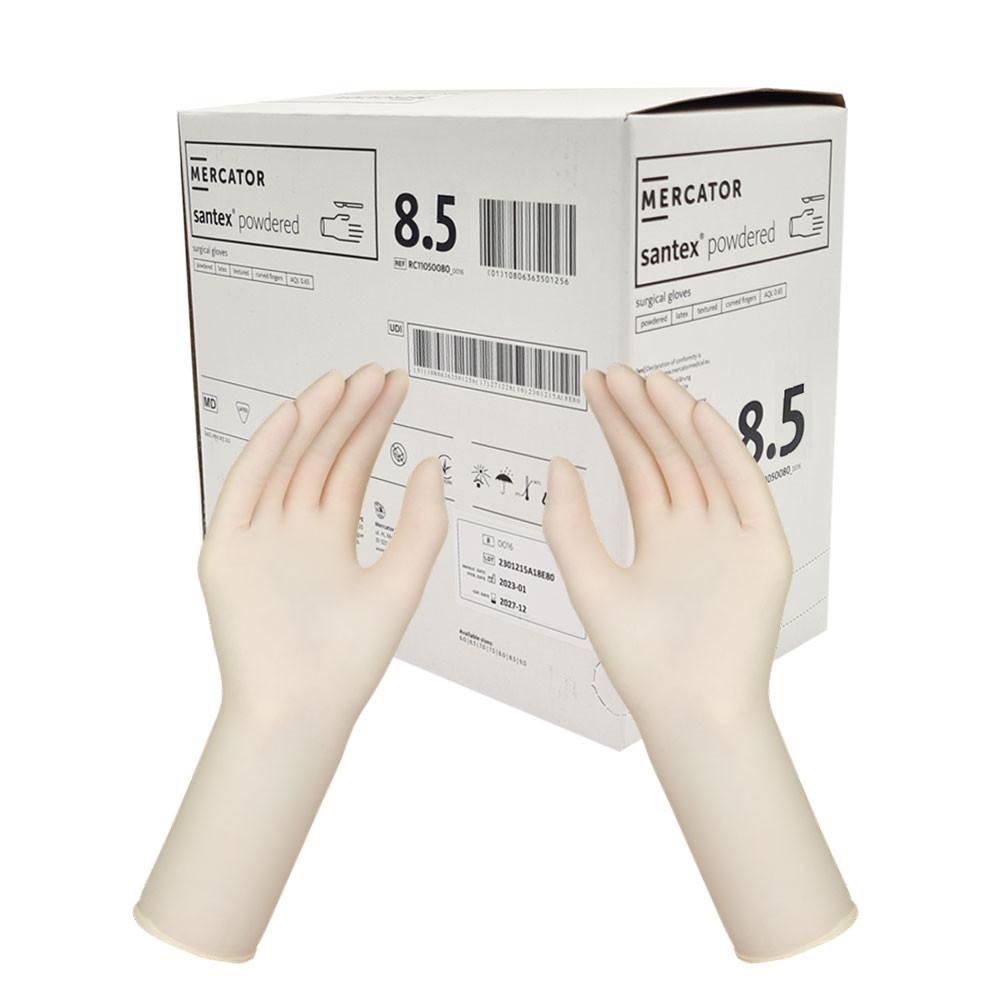 Mercator Santex Powdered Sterile Latex Surgical Gloves 8.5 50 Pairs