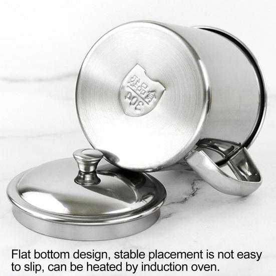 Кружка для воды из нержавеющей стали с крышкой и ручкой, для горячих и холодных напитков, для кемпинга, пикника