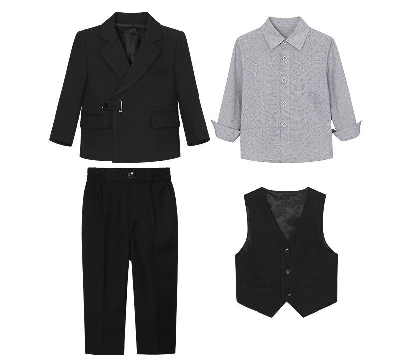 Teen Boys Wedding Party Suit Set Spring Fall Casual School Kids Piano Recital Host Performance Tuxedo Boy Dinner Blazer Outfit