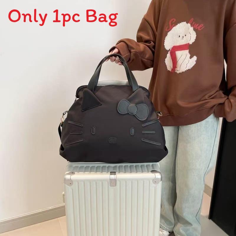 Hello Kitty Travel Bag Large Capacity Lightweight Fabric For Casual Trips And Storage