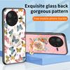 For Xiaomi Poco F7 Pro 5G/Redmi K80 5G Case Butterfly Pattern TPU+Tempered Glass Protective Phone Cover