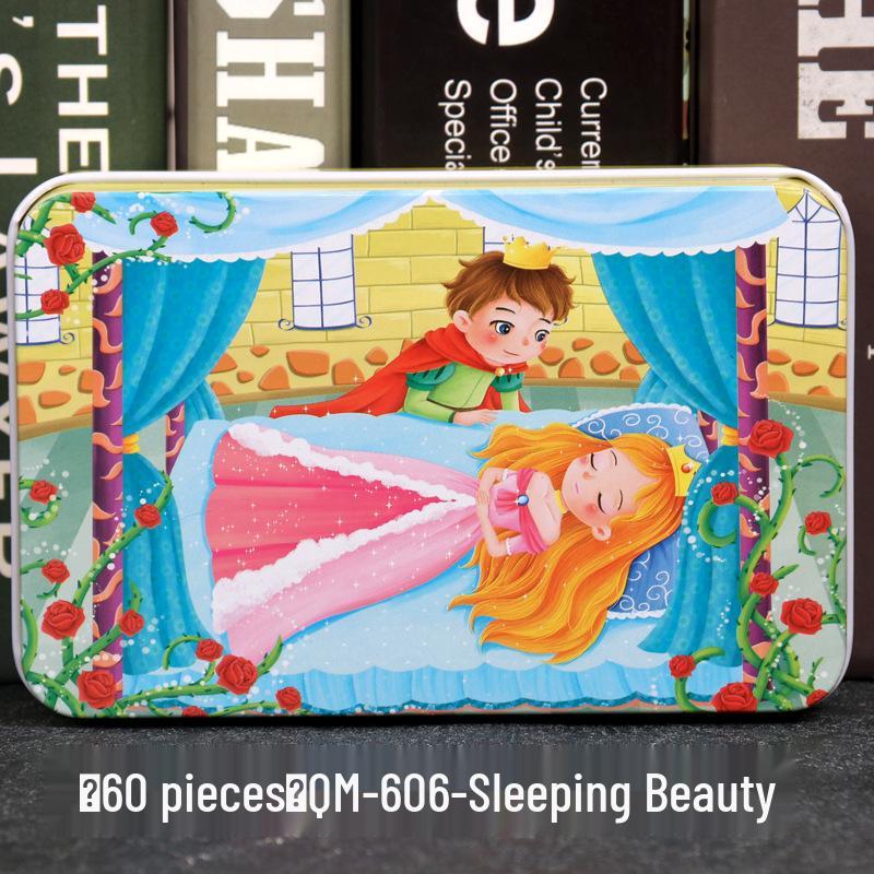 60-Piece Cartoon Puzzle Tin Box for Toddlers Aged 3-6 – Early Education and Intellectual Development Toy for Boys and Girls