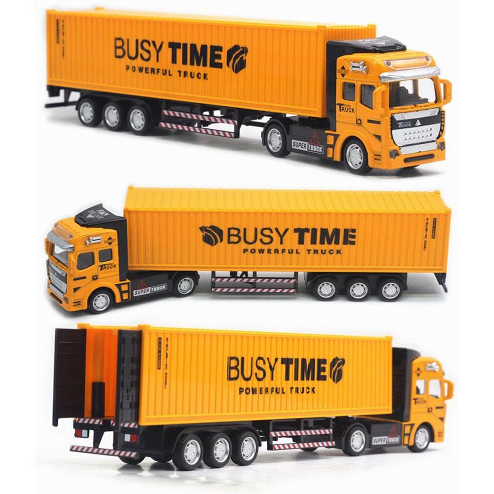 Zinc Zinc Alloy Container Transport Truck Toy Model Vehicle Toy Large Truck Toy 1:48 Kids Toys Birthday Gift