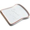 flower-shaped Rectangular Baking Set - White ceramic material, toasted bread shaped ceramic plate, dessert plate, multi-functional kitchen tableware