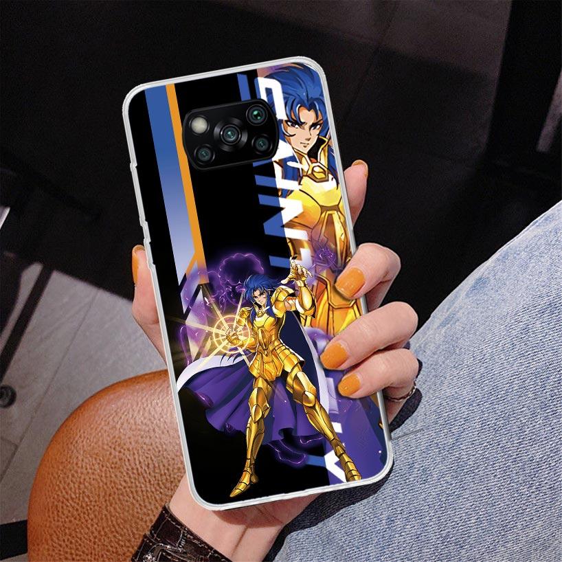 Чехол для телефона Saint Seiya Аниме для Xiaomi Poco X7 X6 X5 Pro F7 Ultra Redmi 15C 15 13C 13 12C 12 10 10A 10C 9 9A 9C 9T Обложка Poco X