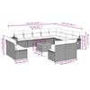 13 piece Garden Sofa Set with Cushions Black Poly Rattan