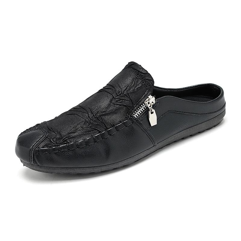 Мужские летние тапочки 2024 года, роскошные повседневные мокасины из искусственной кожи для мужчин, удобные туфли на плоской подошве, модная обувь для активного отдыха