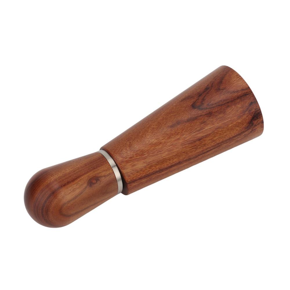 Reddish Brown Coffee Stirring Tool Wooden Handle Espresso Distribution Tool For Home