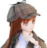 Совместимая с DD MDD Шляпа-охотник Британская клетка Глен Плед Коричневая и черная Шляпа-охотник Косплей детектива дюйм 40 см 60 см Кукла BJD Кукла кроме