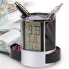 Multifunction Electronic Clock Perpetual Calendar Pen Holder Desk Office Organizer