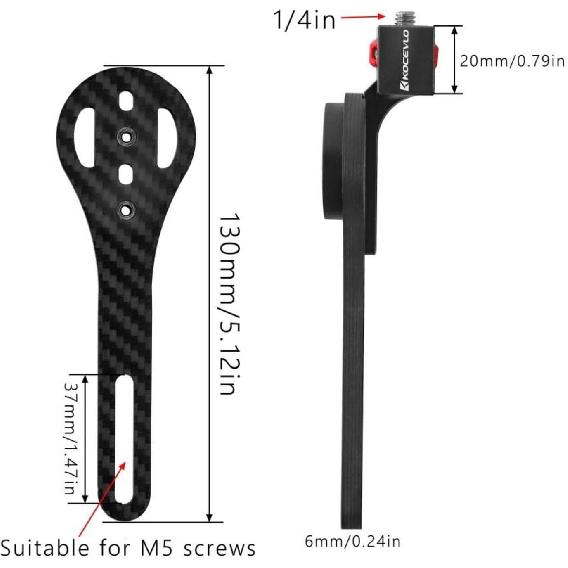 Bike Computer Mount Out-Front Bike Computer Mount Compatible with Insta360 Camera/for Garmin/for Blackbird/for Bryton GPS