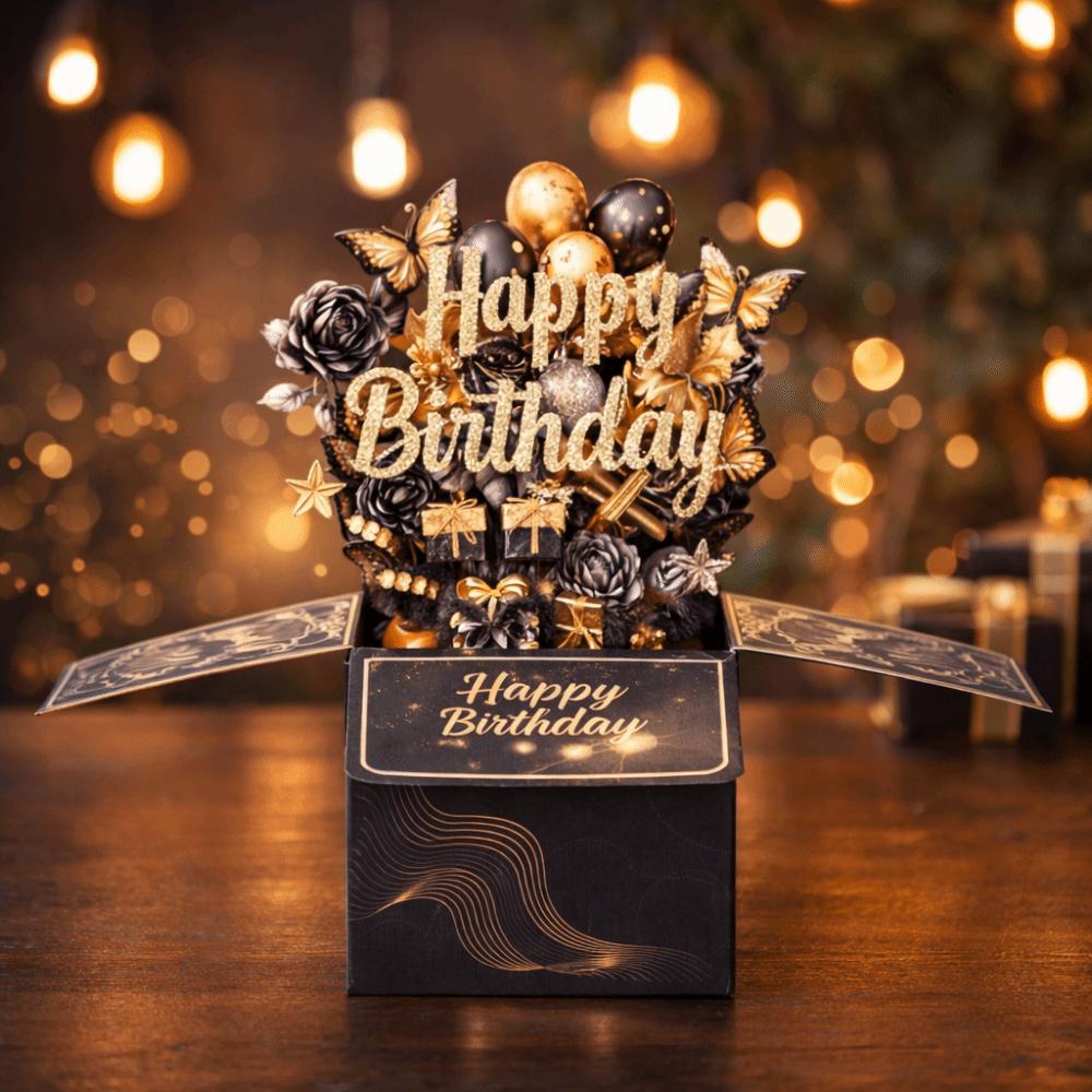 With Envelope 3D Birthday Card Cartoon Message Card Handmade Pop-Up Birthday Card  Christmas