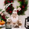 Charming European Style Knitted Christmas Ornaments Featuring Snowman Reindeer And Elderly Figurines For Festive Holiday Decor