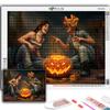 5D Diy Алмазная картина Хэллоуин Страшная голова тыквы Человек Вышивка крестиком Полный Алмазная вышивка Мозаика
