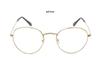 Retro Metal Round Patterned Edge Eyeglasses 3447 - Trendy Harajuku-Inspired Plano Glasses