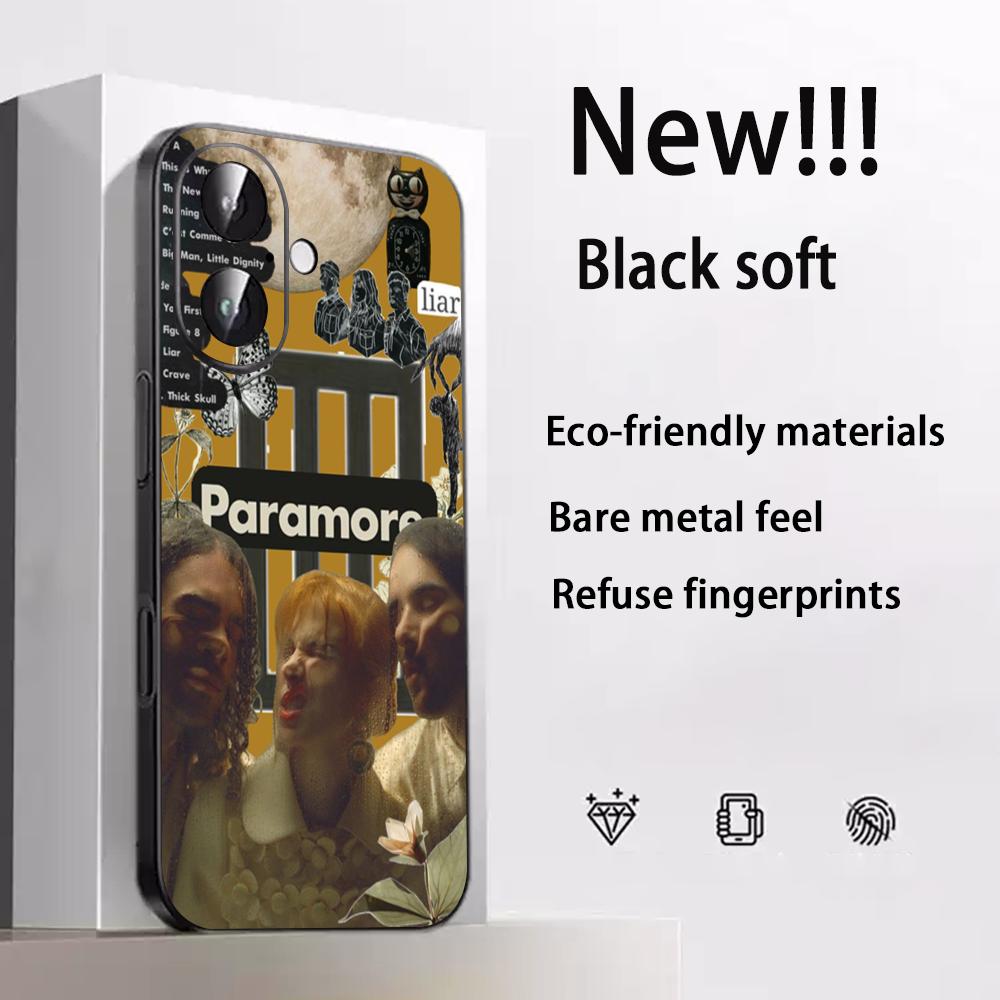Paramore Хейли Уильямс дизайн плаката Чехол для телефона Для iPhone 17 16 e 15 14 13 12 Plus Mini Pro Max Мягкий черный Ударопрочный чехол