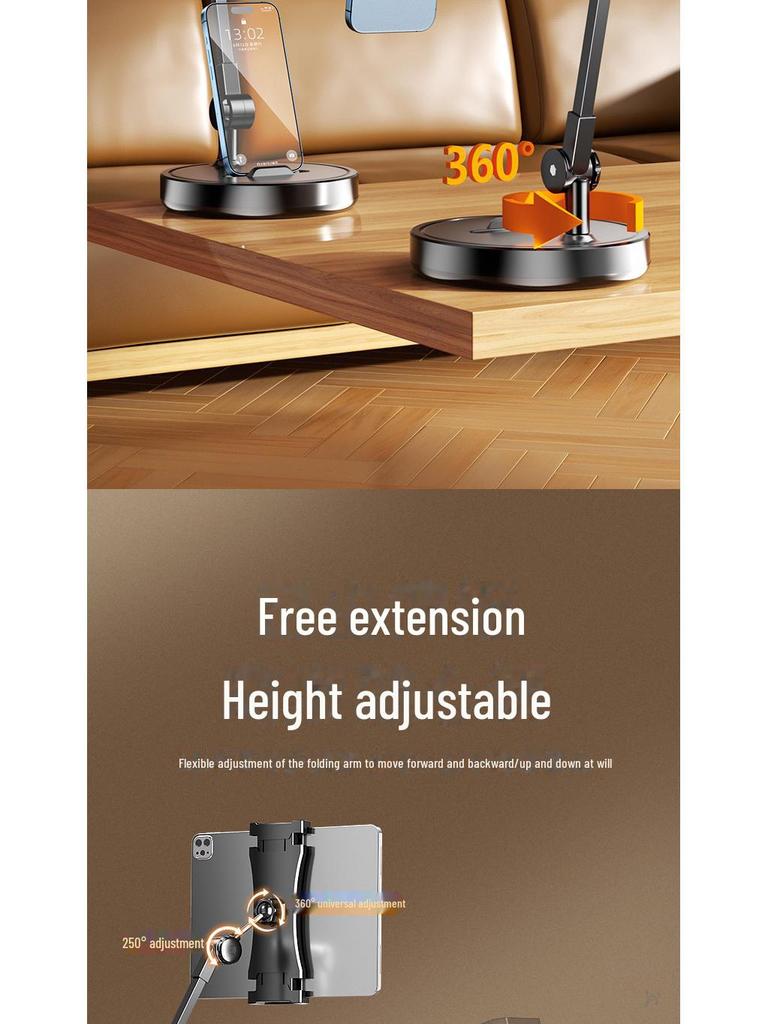 Регулируемая консольная подставка для телефонов, планшетов, iPad и коммутаторов — идеально подходит для использования на рабочем столе, прямых трансляций, съемки сверху и медленного просмотра.