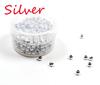 300pcs 3mm Hollow Plastic Beads for Fly Tying Nymph Scud Belly Eyes / Spinner Lure Beads Gold Silver Rainbow Color