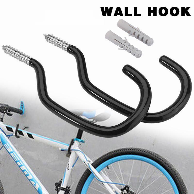 2pcs Bike Hanger Brackets Wall Mounted Easy To Install Bicycle Storage Hooks Bicycle Accessories