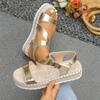 Модная высококачественная летняя женская обувь 2024 года, новые однотонные простые женские сандалии на толстой подошве, повседневные модные сандалии большого размера Zapatos