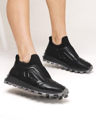 Кроссовки зимние 70644 36 черные кожа