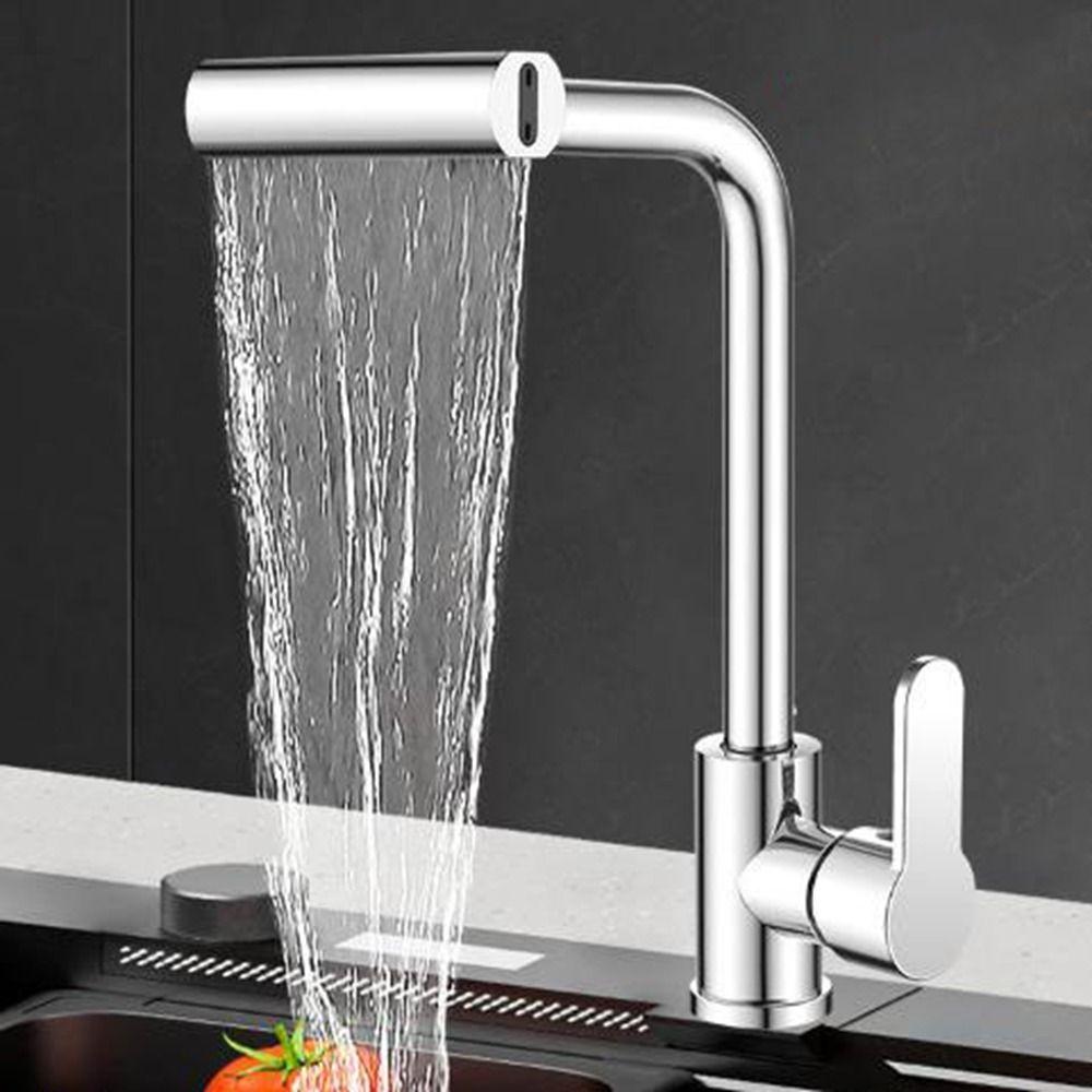 Multi-angle Rotating Waterfall Kitchen Faucet 360°Rotating Swing Arm Faucet Kitchen