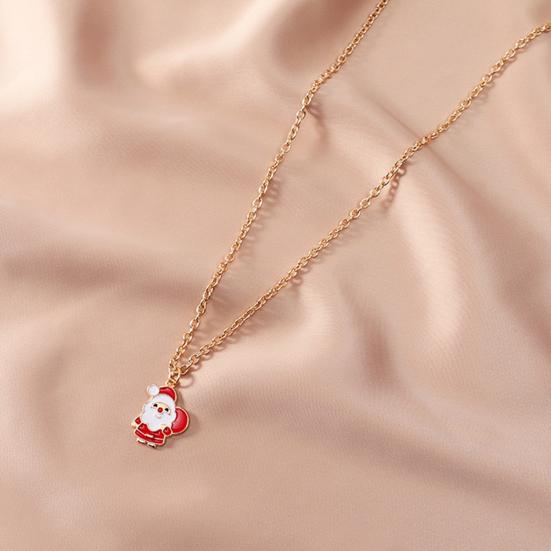 Женское ожерелье, декоративное универсальное блестящее ожерелье с подвеской на рождественскую тематику для повседневного ношения