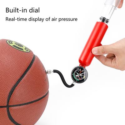 Ручной насос для мячей с манометром 20 фунтов на квадратный дюйм, портативный насос для надувания мячей для воздушных шаров, волейбола, баскетбола