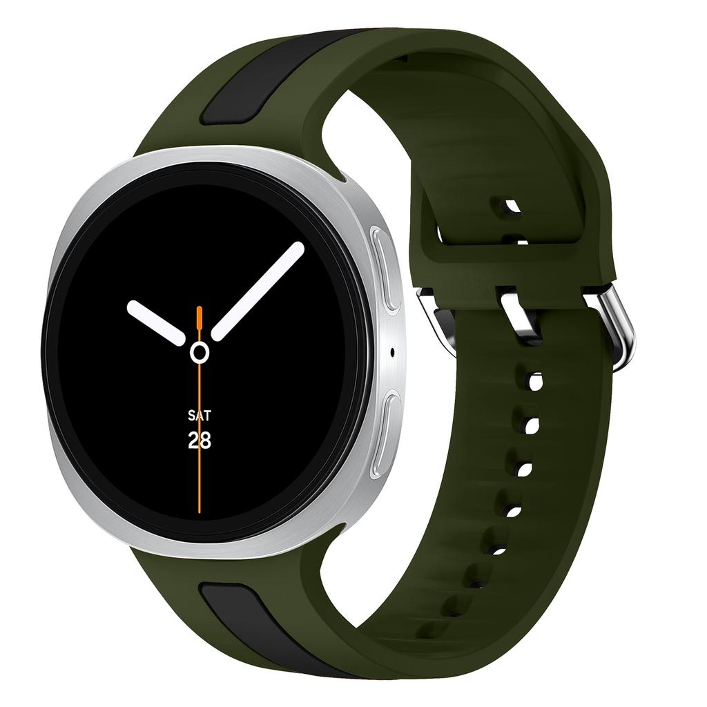 Sport silicone band for Samsung Galaxy Watch 8 Strap 40mm 44mm Replacement Two-Tone Bracelet correa Galaxy Watch 8 classic 46mm