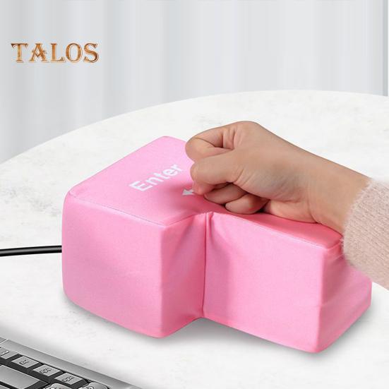 Большая кнопка Enter, питание от USB, антистресс, большая кнопка Enter, игрушка, эргономичная подушка с кнопкой Enter, губчатая подушка, украшение для рабочего стола